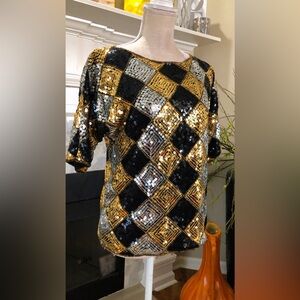 Vintage Scala Metallic Top